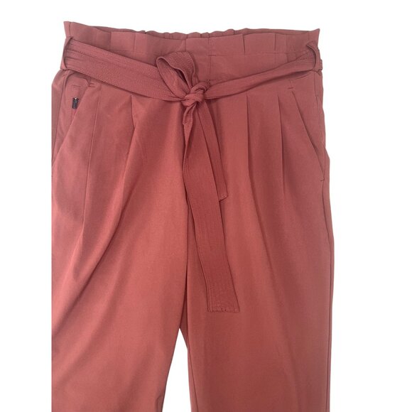 Athleta Skyline Pant II Reddish-Brown Tapered Fit With Tie Waist Size 6P - Picture 15 of 15